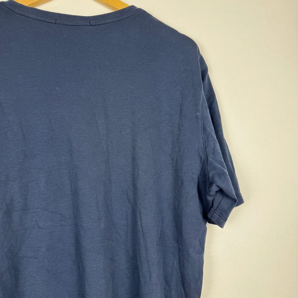 Robert Barakett Mens XXL Blue Night Pima Cotton V Neck T Shirt Tee‎ Classic